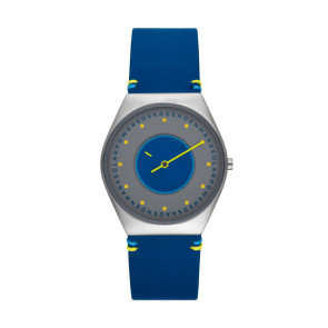 Correa de reloj Skagen SKW6873 Cuero Azul 22mm