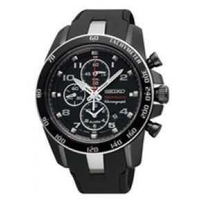Correa de reloj Seiko SNAE89P1 / 7T62-0LC0 Caucho Negro 21mm