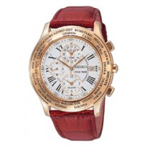 Correa de reloj Seiko SPL006J1 / 5T82-0AB0 Cuero Marrón 22mm
