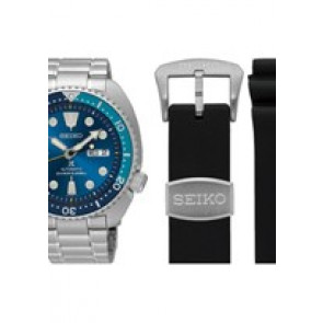 Correa de reloj Seiko 4R36-06A0.SRPB11K1 Caucho Negro 22mm
