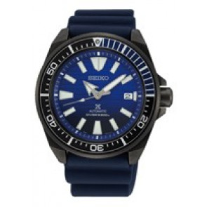 Correa de reloj Seiko SRPD09K1 / 4R35-01X0 Caucho Azul 22mm