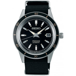 Correa de reloj Seiko 4R35-05A0 / SRPG09J1 / L0LL011J0 Nylon/perlón Negro 20mm