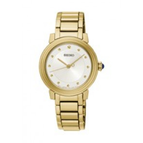 Seiko correa de reloj SRZ482P1 / 7N01 0JE0 Metal Dorado 14mm