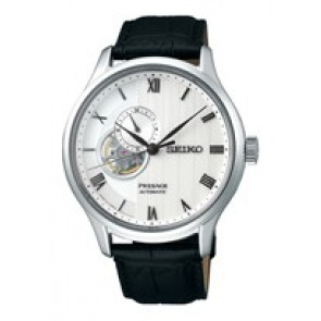 Correa de reloj Seiko SSA379J1 / 4R39-00W0 Cuero Negro 20mm