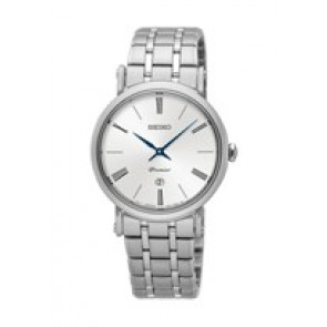 Seiko correa de reloj SXB429P1 / 7N89 0AY0 Metal Plateado 16mm