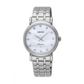 Seiko correa de reloj SXB433P1 / 7N89 0AY0 Metal Plateado 16mm