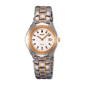 Correa de reloj Seiko 7N89-0410 / SXC406P1 / 44V6LB Acero Bicolor 13mm