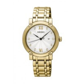 Seiko correa de reloj SXDG80P1 / 7N82 0JM0 Metal Dorado 14mm