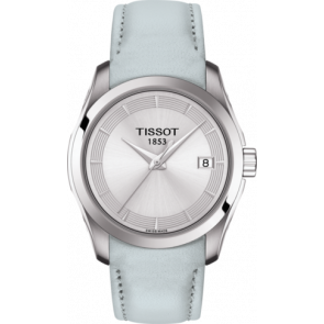 Correa de reloj Tissot T0352101603102A / T610042657 Cuero Blanco 18mm