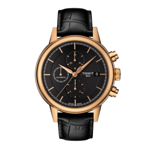 Correa de reloj Tissot T0854273606100A / T600033647 Cuero Negro 19mm