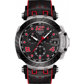 Correa de reloj Tissot T1154172705702 / T603045116 Caucho Negro 22mm