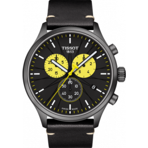 Correa de reloj Tissot T1166173605111 / T600044474 Cuero Negro 22mm