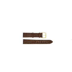 Tissot correa de reloj 970-122 T870 - T600013060 Piel de cocodrilo Marrón 18mm