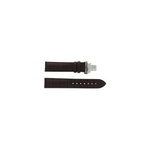 Tissot correa de reloj T361.461 PRC-200 - T600013367 Piel de cocodrilo Marrón 19mm + costura marrón