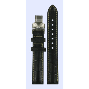 Correa de reloj Tissot T600027412 Cuero Negro 15mm