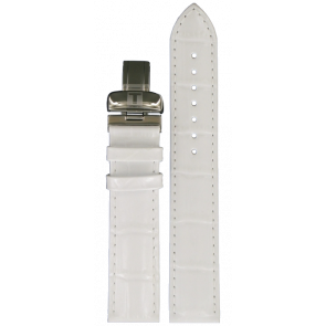 Correa de reloj Tissot T600032782 Cuero Blanco 19mm