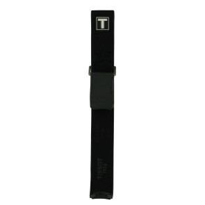 Correa de reloj Reloj inteligente Tissot T600036491 / T0914204604100A Cuero Negro 22mm