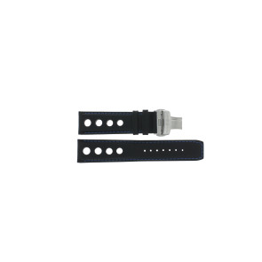 Correa de reloj Tissot T600041480 Cuero Negro 22mm