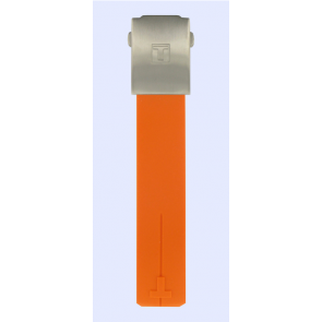Correa de reloj Tissot T0134201720700A Caucho Naranja 21mm