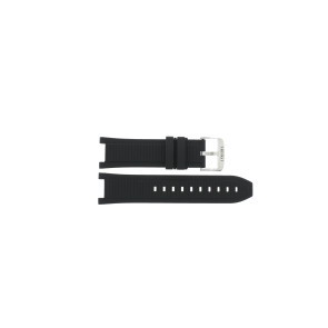 Correa de reloj Tissot T1414171701100B / T603048650 Silicona Negro 24mm