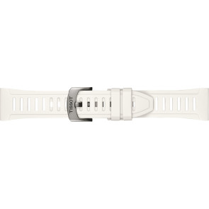 Correa de reloj Tissot T1534204705103A / T603048906 Caucho Blanco 21mm