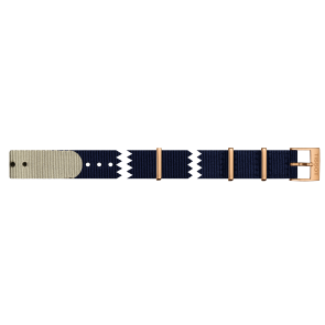 Correa de reloj Tissot T1092103703100A Nylon/perlón Bicolor 15mm