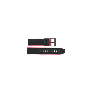 Correa de reloj Tissot T604045724 Cuero/Plástico Negro 22mm