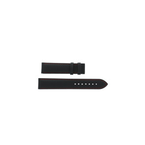 Tissot correa de reloj T067.417.260.5100 T067417A - T610031781 Cuero Negro 19mm + costura roja