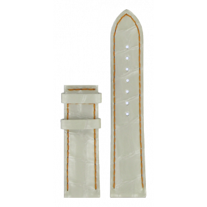 Correa de reloj Tissot T610033896 Cuero Blanco 19mm
