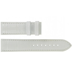 Correa de reloj Tissot T41645383A / T41.6.453.83 Cuero Blanco 19mm