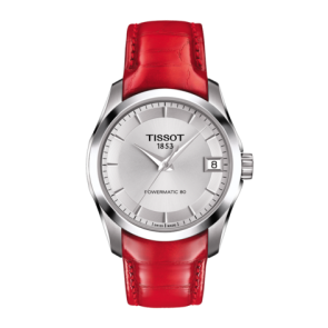 Correa de reloj Tissot T035207B / T0352071603101B / T610038034 Cuero Rojo 18mm