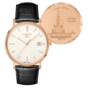 Correa de reloj Tissot T600040624.Fatima Cuero Negro 20mm