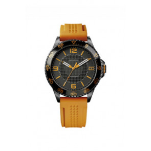 Correa de reloj Hugo Boss 1790837 / 679301407 / TH-176-1-34-1206 Caucho Naranja 22mm