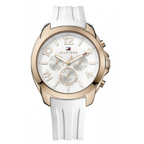 Correa de reloj Tommy Hilfiger TH-233-3-34-1654 (TH679301666) Caucho Blanco
