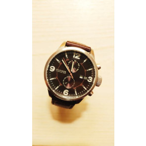 Correa de reloj Tommy Hilfiger TH1971141341 / TH-197-1-14-1341 / TH679301511 Cuero/Plástico Marrón