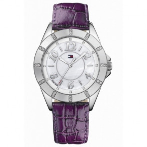 Correa de reloj Tommy Hilfiger 1781037 / TH679301239 / TH-132-3-14-1004S Cuero Púrpura 20mm