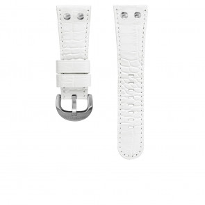 TW Steel correa de reloj TWB85 Cuero Blanco 30mm + costura blanca