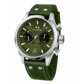 Correa de reloj TW Steel VS98 Cuero Verde