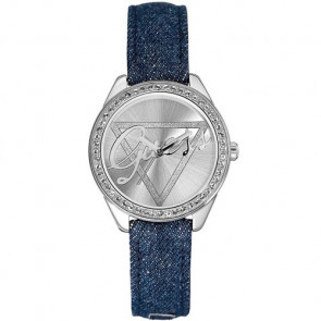 Correa de reloj Guess W0456L1 Cuero/Textil Azul 16mm