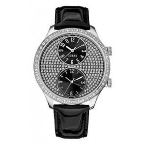 Correa de reloj Guess W10558L2 / W85053G2 / W10558L1 Cuero Negro