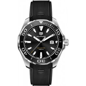 Correa de reloj Tag Heuer WAY101A / FT6141 Caucho Negro 21.5mm