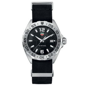 Correa de reloj Tag Heuer WAZ1015 / BC0887 Lona Negro 21.5mm