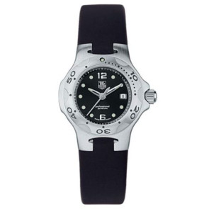 Correa de reloj Tag Heuer wl131d / FT6001 Caucho Negro 8mm