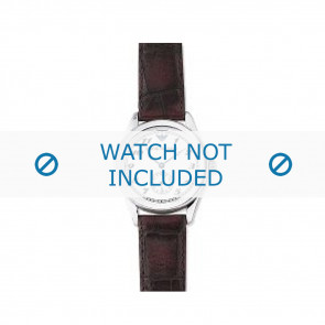 Armani correa de reloj AR-0600 Piel Marrón oscuro 18mm