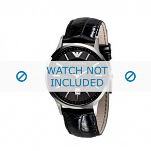 Correa de reloj Armani AR2411 Cuero Negro 22mm