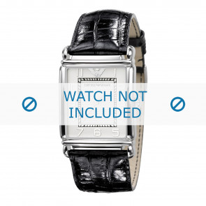 Correa de reloj Armani AR0432 Cuero Negro 26mm