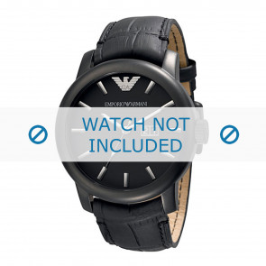Correa de reloj Armani AR0496 Cuero Negro 24mm
