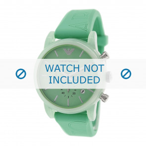 Armani correa de reloj AR1057 Silicona Verde 20mm