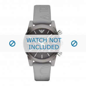 Armani correa de reloj AR1063 Silicona Gris  20mm