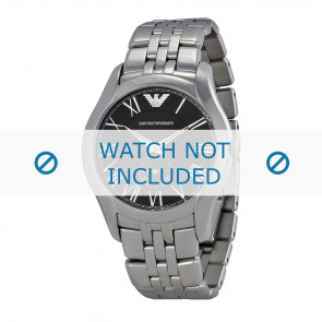 Armani correa de reloj AR1706 Acero inoxidable Plateado 22mm